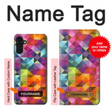 Samsung Galaxy A13 4G Hard Case Abstract Diamond Pattern with custom name