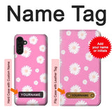 Samsung Galaxy A13 4G Hard Case Pink Floral Pattern with custom name