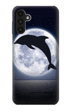 Samsung Galaxy A13 4G Hard Case Dolphin Moon Night