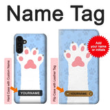 Samsung Galaxy A13 4G Hard Case Cat Paw with custom name