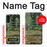 Samsung Galaxy A13 4G Hard Case Claude Monet Footbridge and Water Lily Pool with custom name