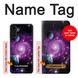 Samsung Galaxy A13 4G Hard Case Galaxy Outer Space Planet with custom name