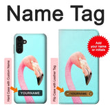 Samsung Galaxy A13 4G Hard Case Pink Flamingo with custom name
