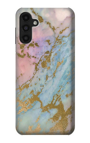 Samsung Galaxy A13 4G Hard Case Rose Gold Blue Pastel Marble Graphic Printed