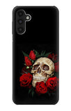 Samsung Galaxy A13 4G Hard Case Dark Gothic Goth Skull Roses