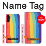 Samsung Galaxy A13 4G Hard Case Cute Vertical Watercolor Rainbow with custom name