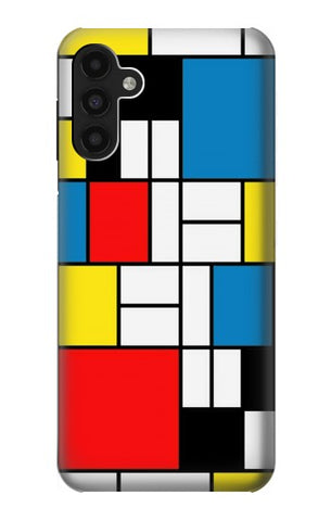 Samsung Galaxy A13 4G Hard Case Piet Mondrian Line Art Composition