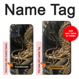 Samsung Galaxy A51 Hard Case Gold Dragon with custom name