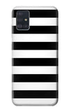 Samsung Galaxy A51 Hard Case Black and White Striped