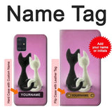 Samsung Galaxy A51 Hard Case Love Cat with custom name