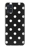 Samsung Galaxy A51 Hard Case Black Polka Dots