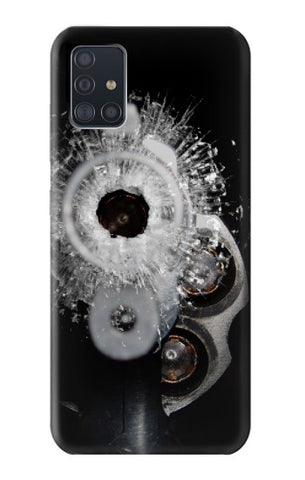 Samsung Galaxy A51 Hard Case Gun Bullet Hole Glass