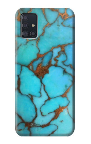 Samsung Galaxy A51 Hard Case Aqua Turquoise Rock
