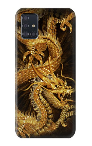 Samsung Galaxy A51 Hard Case Chinese Gold Dragon Printed