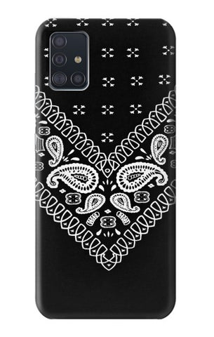 Samsung Galaxy A51 Hard Case Bandana Black Pattern