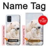 Samsung Galaxy A51 Hard Case Polar Bear Hug Family with custom name