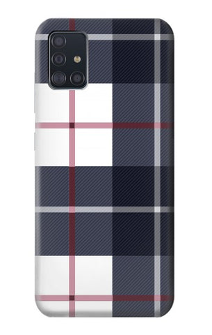Samsung Galaxy A51 Hard Case Plaid Fabric Pattern