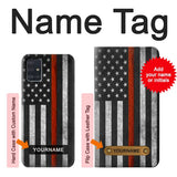 Samsung Galaxy A51 Hard Case Firefighter Thin Red Line Flag with custom name
