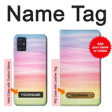 Samsung Galaxy A51 Hard Case Colorful Rainbow Pastel with custom name