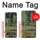 Samsung Galaxy A51 Hard Case Claude Monet Footbridge and Water Lily Pool with custom name