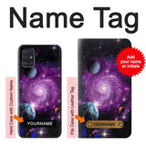 Samsung Galaxy A51 Hard Case Galaxy Outer Space Planet with custom name