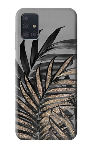 Samsung Galaxy A51 Hard Case Gray Black Palm Leaves