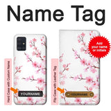 Samsung Galaxy A51 Hard Case Pink Cherry Blossom Spring Flower with custom name