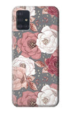 Samsung Galaxy A51 Hard Case Rose Floral Pattern