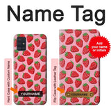 Samsung Galaxy A51 Hard Case Strawberry Pattern with custom name
