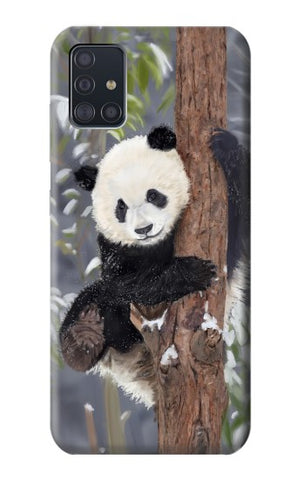 Samsung Galaxy A51 Hard Case Cute Baby Panda Snow Painting