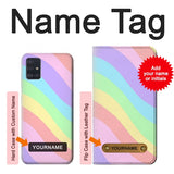 Samsung Galaxy A51 Hard Case Pastel Unicorn Summer Wave with custom name