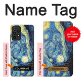 Samsung Galaxy A52, A52 5G Hard Case Van Gogh Starry Nights with custom name