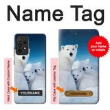 Samsung Galaxy A52, A52 5G Hard Case Polar Bear Family Arctic with custom name