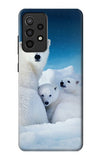 Samsung Galaxy A52, A52 5G Hard Case Polar Bear Family Arctic