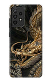 Samsung Galaxy A52, A52 5G Hard Case Gold Dragon
