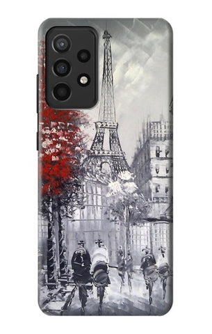 Samsung Galaxy A52, A52 5G Hard Case Eiffel Painting of Paris