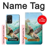 Samsung Galaxy A52, A52 5G Hard Case Ocean Sea Turtle with custom name