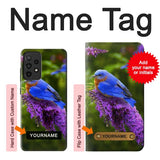 Samsung Galaxy A52, A52 5G Hard Case Bluebird of Happiness Blue Bird with custom name