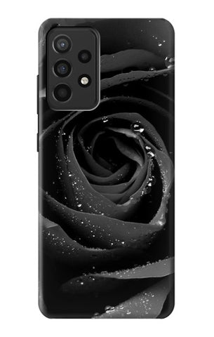 Samsung Galaxy A52, A52 5G Hard Case Black Rose