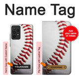 Samsung Galaxy A52, A52 5G Hard Case New Baseball with custom name