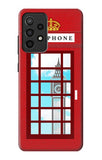 Samsung Galaxy A52, A52 5G Hard Case England Classic British Telephone Box Minimalist