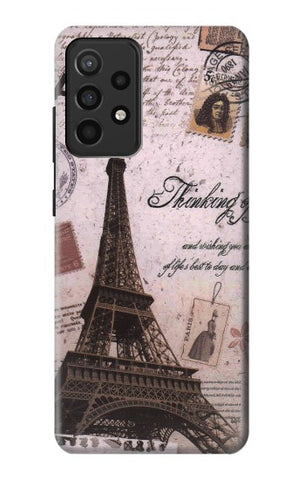 Samsung Galaxy A52, A52 5G Hard Case Paris Postcard Eiffel Tower