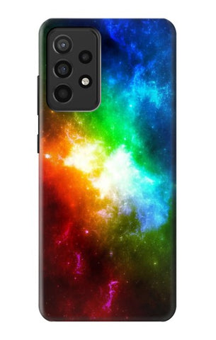 Samsung Galaxy A52, A52 5G Hard Case Colorful Rainbow Space Galaxy