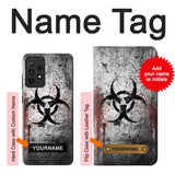 Samsung Galaxy A52, A52 5G Hard Case Biohazards Biological Hazard with custom name