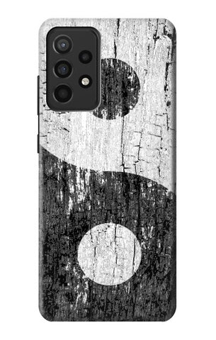 Samsung Galaxy A52, A52 5G Hard Case Yin Yang Wood