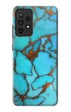 Samsung Galaxy A52, A52 5G Hard Case Aqua Turquoise Rock