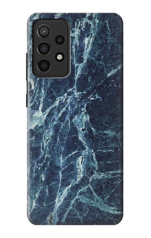 Samsung Galaxy A52, A52 5G Hard Case Light Blue Marble Stone Texture Printed