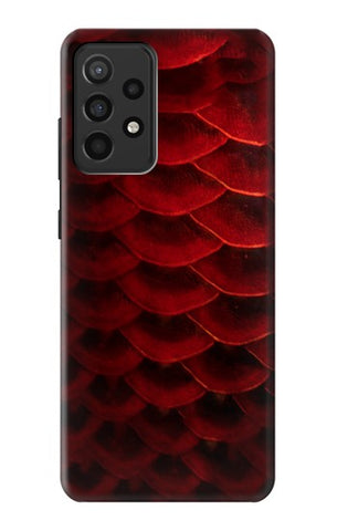 Samsung Galaxy A52, A52 5G Hard Case Red Arowana Fish Scale