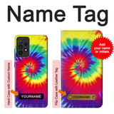 Samsung Galaxy A52, A52 5G Hard Case Tie Dye Fabric Color with custom name