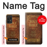 Samsung Galaxy A52, A52 5G Hard Case Holy Bible 1611 King James Version with custom name